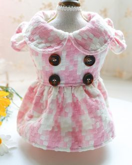 Dog Transformation Dress New Cat Apparel Pet Apparel Warm Princess Fragrant Wind Doll Collar Skirt Plaid Retro