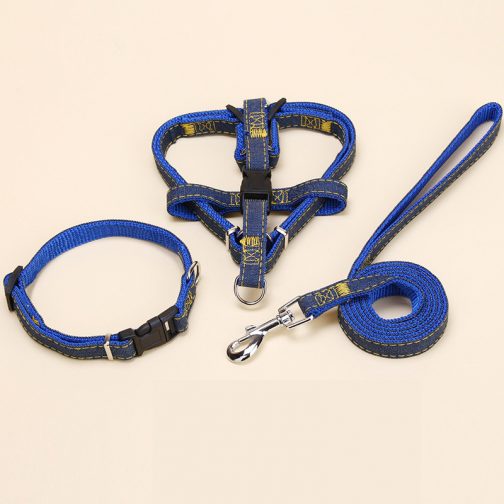 Denim Pet Leash  Sewn Cloth  Wear-resistant Chest Strap - Image 6