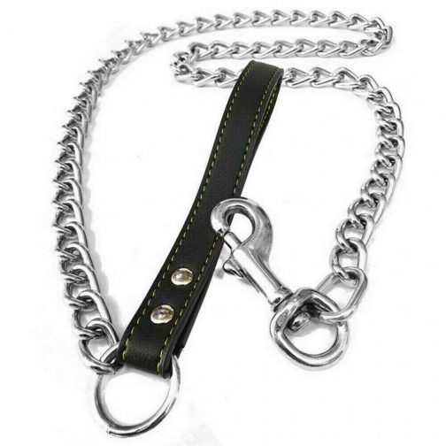 1PCS 1.2m Metal Chain Dog Lead Pet Puppy Leash Long Heavy Duty Anti-Chew Control - Image 4