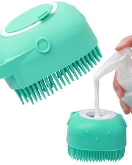 Pet Dog Shampoo Massager Brush Cat Massage Comb Grooming Scrubber Shower Brush For Bathing Short Hair Soft Silicone Brushes