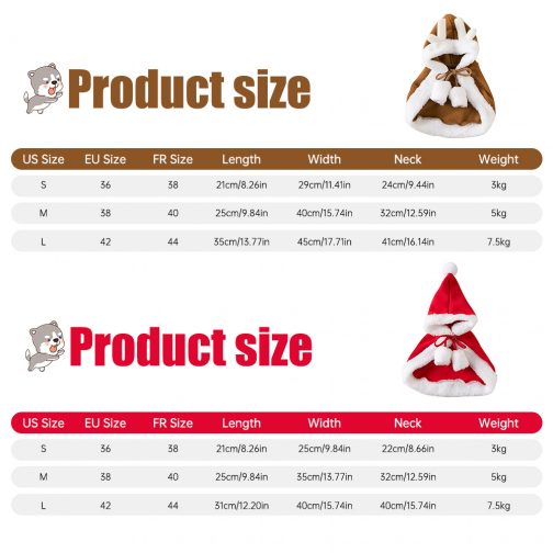 Cat Christmas Outfits, Dog Cat Santa Claus Outfit, Soft And Thick Xmas Cape With Hat, Christmas Cat Dog Costume Pet Cape, Cat Christmas Costumes For Cats, Medium Cat Cape For Cats - Image 5