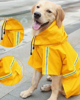 Dog Raincoat,Waterproof Dog Rain Jacket With Safety Reflective Stripe,Hooded Slicker Dachshund Doggy Dog Poncho With Leash For Dogs And Puppies