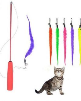 Three-section telescopic cat stick