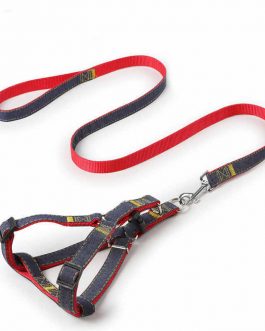 Denim Pet Leash  Sewn Cloth  Wear-resistant Chest Strap