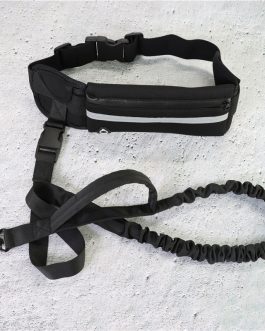Hands Free Dog Leash Pet Walking And Training Belt With Shock Absorbing Bungee Leash For Up To 180lbs Large Dogs Phone Pocket And Water Bottle Holder