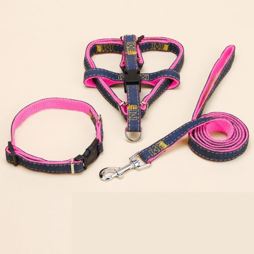 Denim Pet Leash  Sewn Cloth  Wear-resistant Chest Strap - Image 10