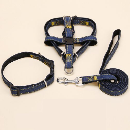 Denim Pet Leash  Sewn Cloth  Wear-resistant Chest Strap - Image 9