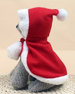 Cat Christmas Outfits, Dog Cat Santa Claus Outfit, Soft And Thick Xmas Cape With Hat, Christmas Cat Dog Costume Pet Cape, Cat Christmas Costumes For Cats, Medium Cat Cape For Cats