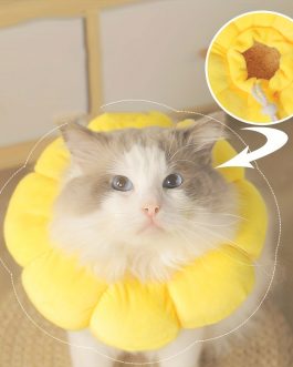 Cat Small Dog Recovery Collar, Cute Sunflower Neck Cone After Surgery, Adjustable Pet E Collar, Wound Healing Protective Cone Surgery Recovery Elizabethan Collars For Small Pets