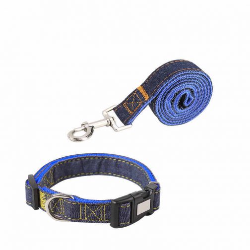 Denim Pet Leash  Sewn Cloth  Wear-resistant Chest Strap - Image 4